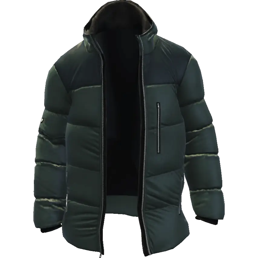 Открытый пуховик