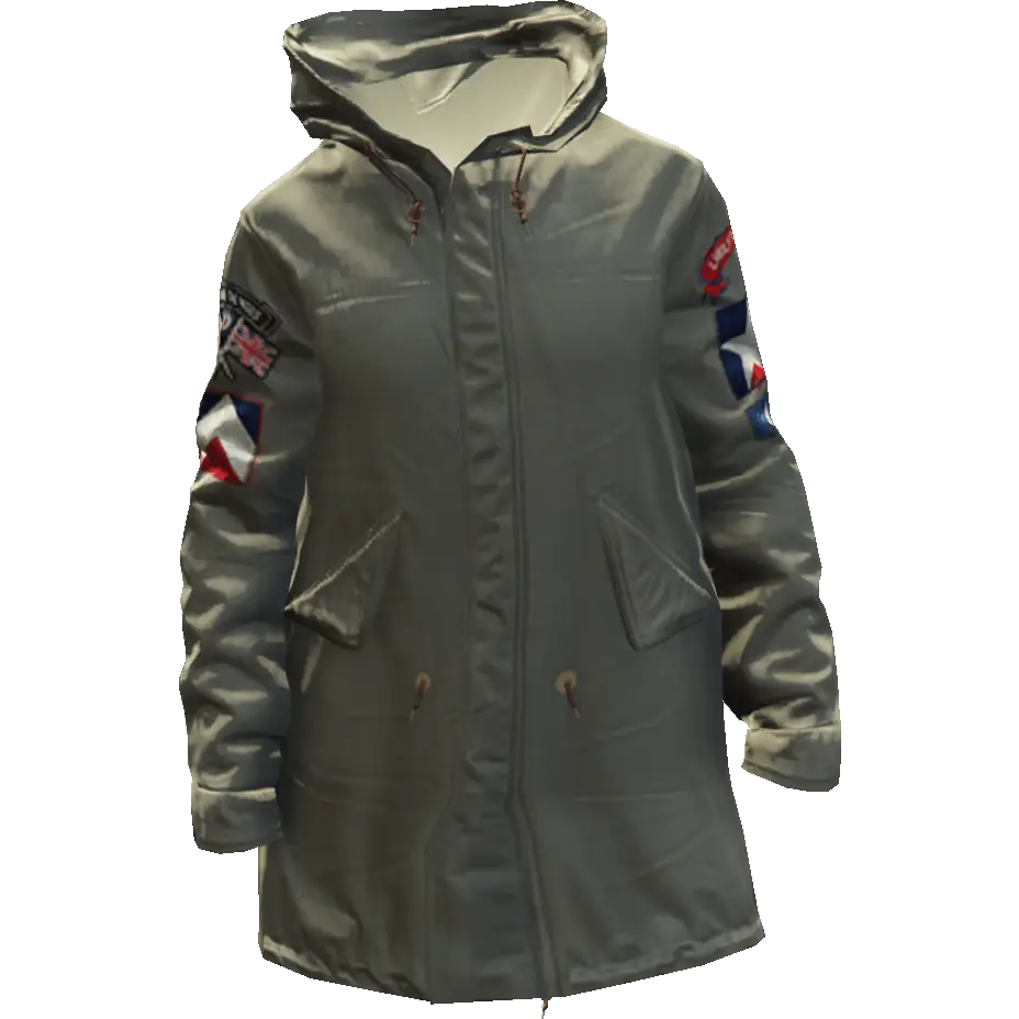 Длинная куртка с капюшоном