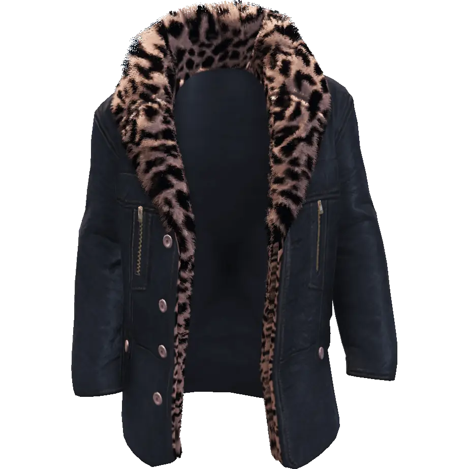 Кожаная куртка с мехом №2