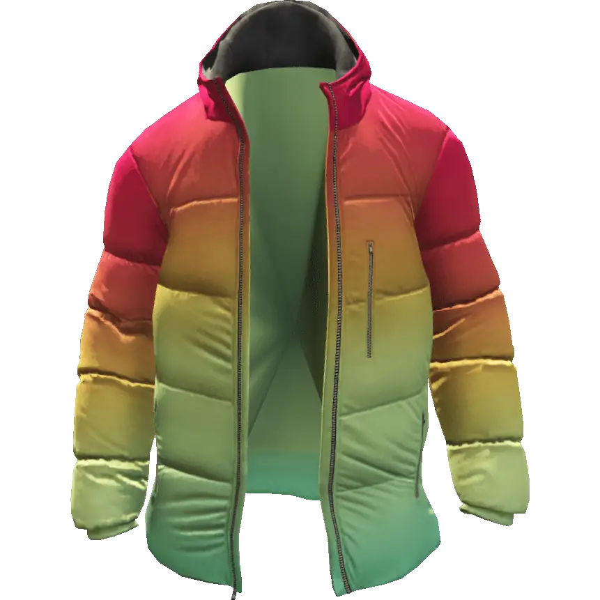 Разноцветная открытая куртка