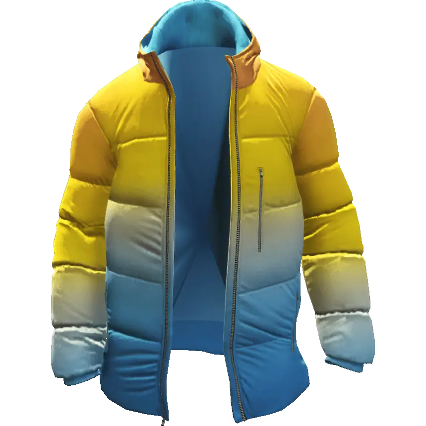 Разноцветная открытая куртка