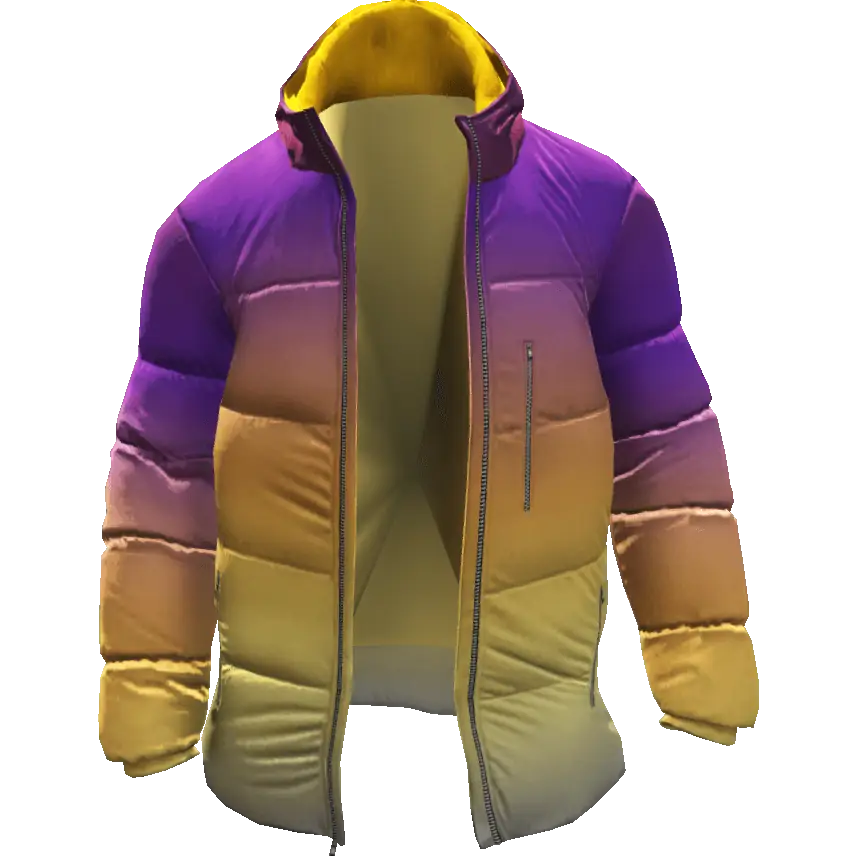 Разноцветная открытая куртка