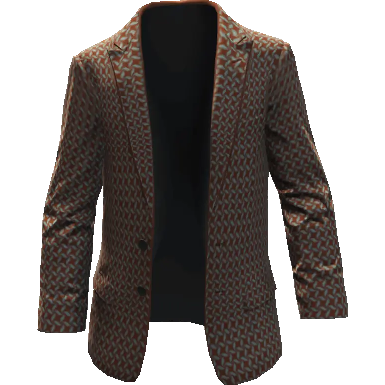 Пиджак с узором открытый