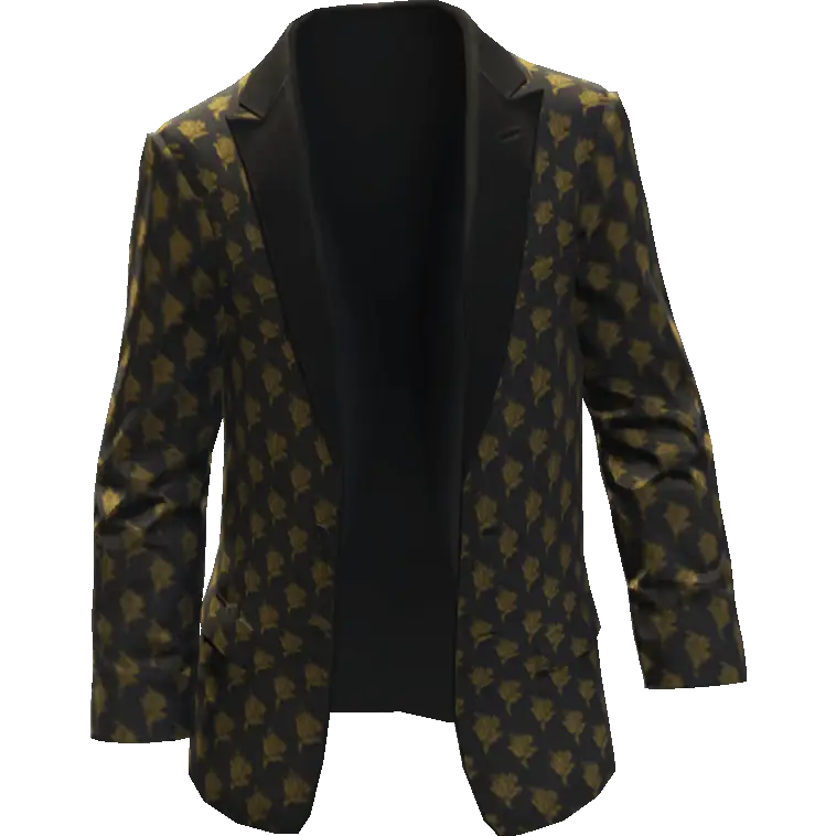 Пиджак с узором открытый