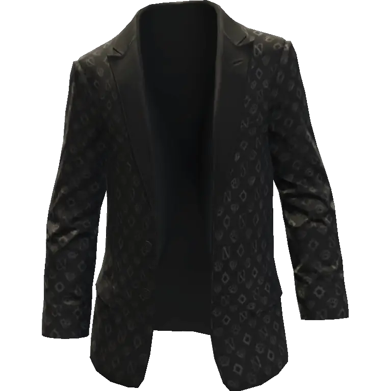 Пиджак с узором открытый