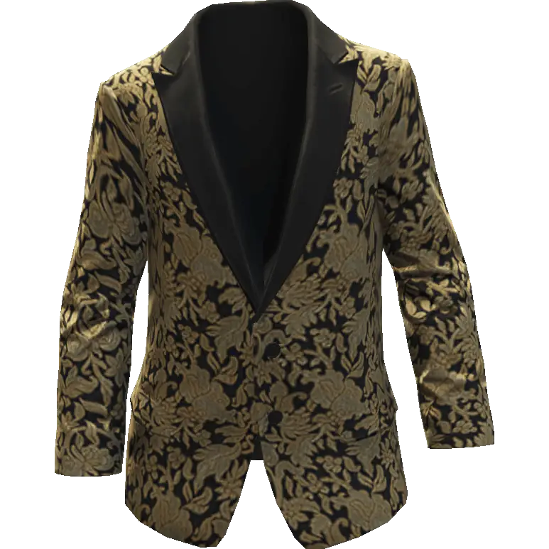 Пиджак с узором закрытый