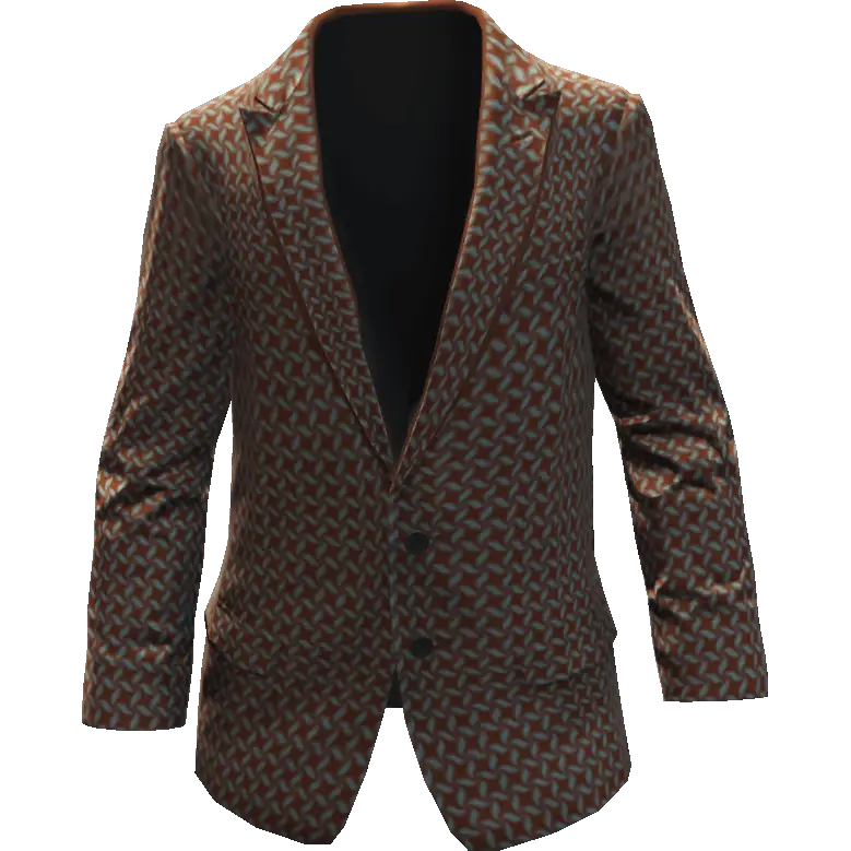 Пиджак с узором закрытый