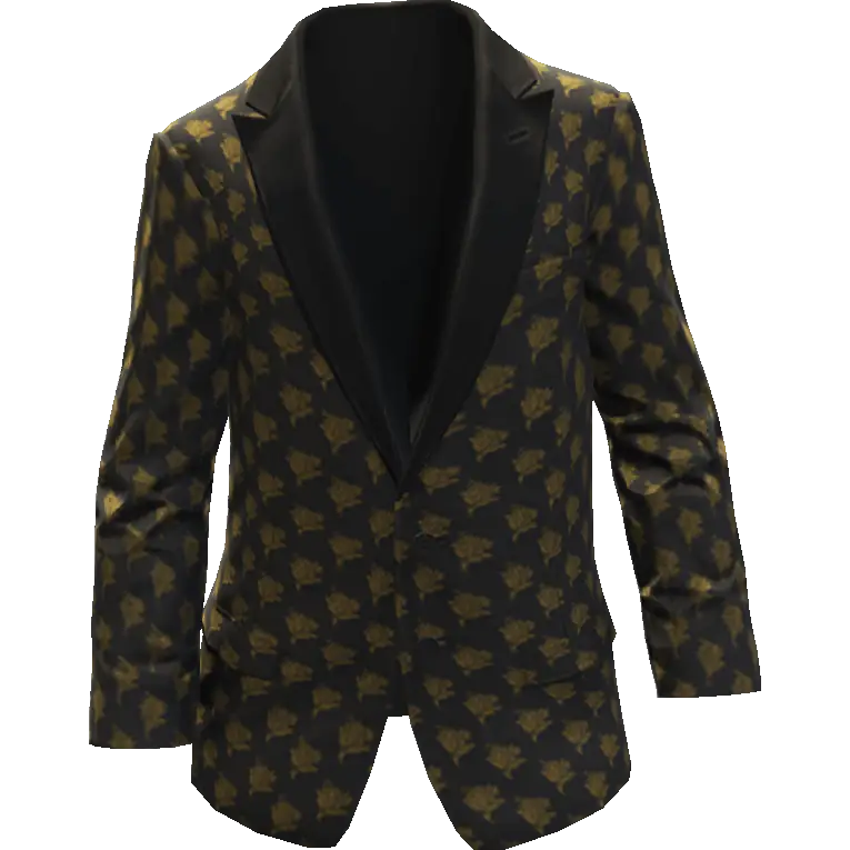 Пиджак с узором закрытый