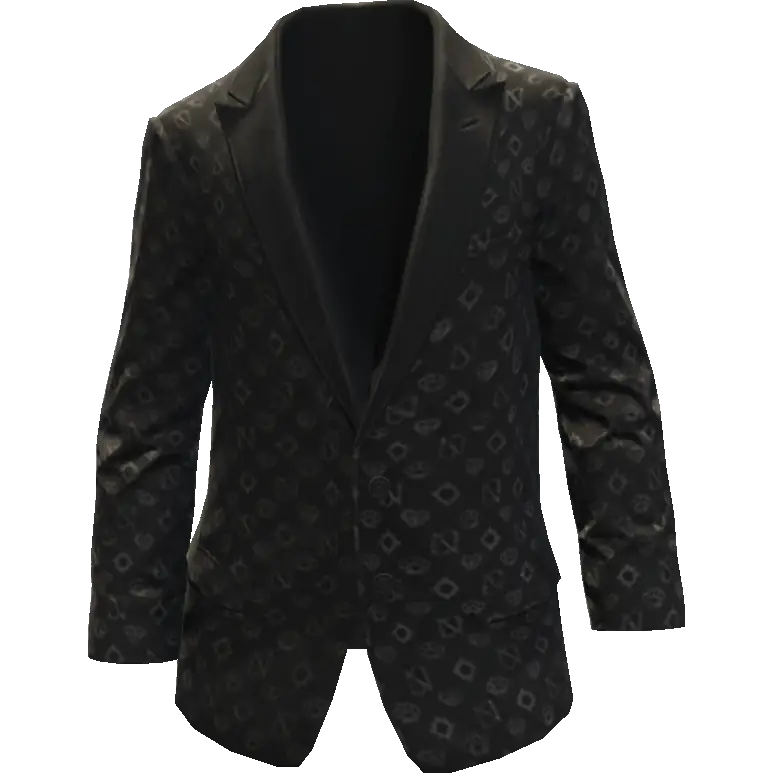 Пиджак с узором закрытый