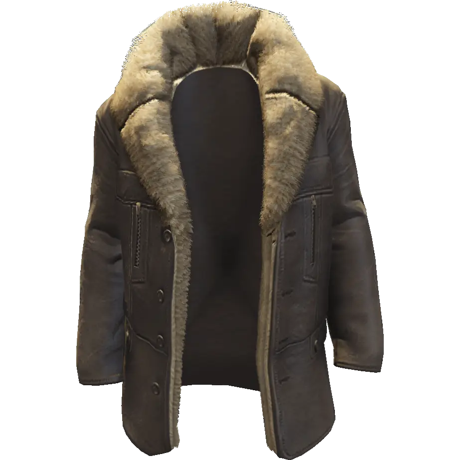 Кожаная куртка с мехом №1