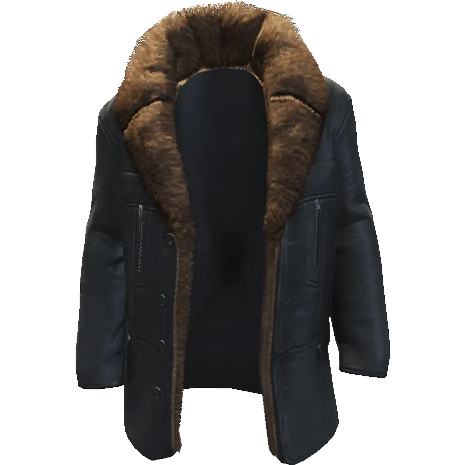 Кожаная куртка с мехом №1