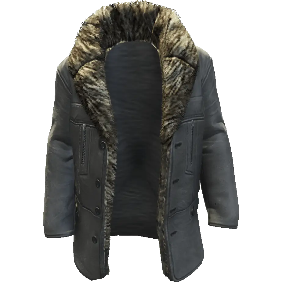 Кожаная куртка с мехом №1