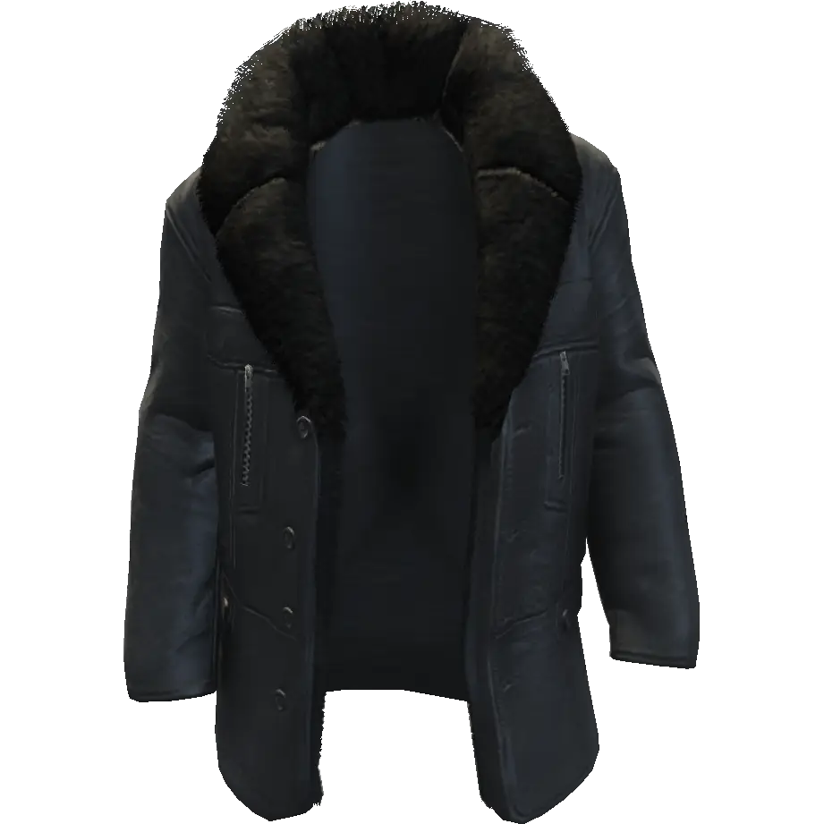 Кожаная куртка с мехом №1